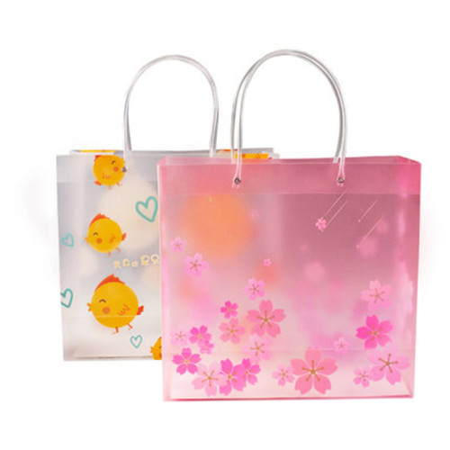 Hot Selling Durable Custom Logo Printed Clear Transparent Plastic Shopping Bag