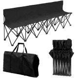 black waterproof design canvas floor sport heavy duty folding bench chair set