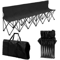 black waterproof design canvas floor sport heavy duty folding bench chair set