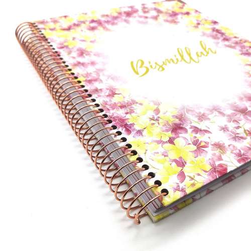 2021 2022New Customized Daily Printing Paper Cover Single Coil Spiral Agenda Planner