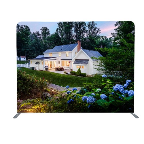 Custom size easy set up aluminum tube portable event backdrop display stand for advertising