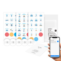 10 Pieces 215 NFC Card Tag  White PVC Sticker Enabled Mobile Phones and Devices, Round (30 mm)