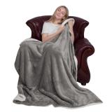 100% Polyester Double Layer Thick Flannel Fleece Sherpa Blanket