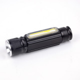 Tactical Cob Flashlight Telescopic Zoomable USB Rechargeable Led COB Torch With Magnet