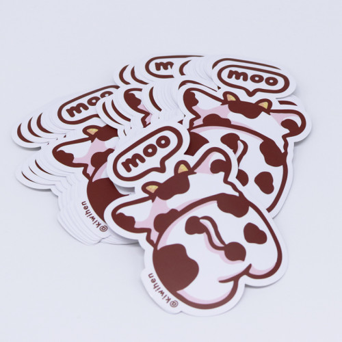 High Quality Custom Adhesive White Pvc Vinyl Luggage Die Cut Logo Sticker Label