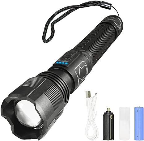 XHP50 USB rechargeable flashlight high lumen XHP70 flashlight outdoor camping hiking emergency XHP70 flashlight 18650 battery