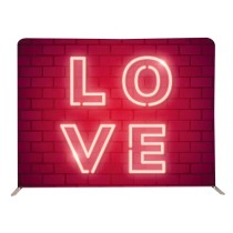 8ft 10ft Straight Portable Aluminum Frame Tension Fabric Event Backdrop Stand Trade Show Wall