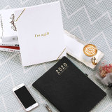 Customized 2022 Leather Agenda Business Planner with Stickers