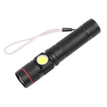 1000 Lumens Super Bright USB Rechargeable Led Flashlight T6  +COB LED Brightest Flashlights Tactical Flashlight with 18650
