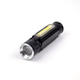 Tactical Cob Flashlight Telescopic Zoomable USB Rechargeable Led COB Torch With Magnet