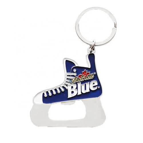 hot sale zinc alloy mental custom logo size shoes beer bottle opener souvenir keychain