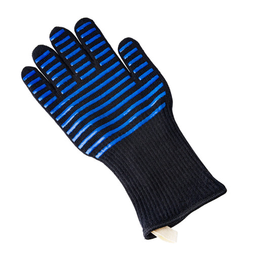 FG4 Oven Use Frame Retardant Kitchen Gloves Knitted Cloth Barbeque Grill Fire Proof Silicone Coating Heat Resistant Gloves BBQ