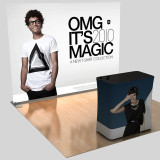 Super 3x3 custom size printing free design portable trade show exhibition photo booth display shell  backdrop stands