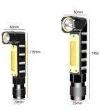 Aluminum Alloy Rotate 360 Degrees Multi-function Super Bright Magnetic Rechargeable Portable LED Torch Flashlight Custom Logo