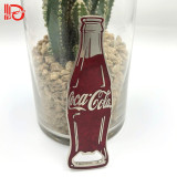 Customized factory bottle shape soft enamel metal beer bottle opener, colorful bottle opener baby shower