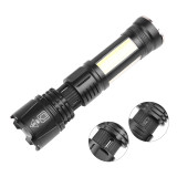 LED+COB  Super Bright Flashlight Zoomable 10000 High Lumen Tactical Flashlight USB Outdoor Torch Light for Camping