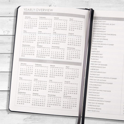 Academic Year Weekly & Monthly Planner Refill Leather Planner