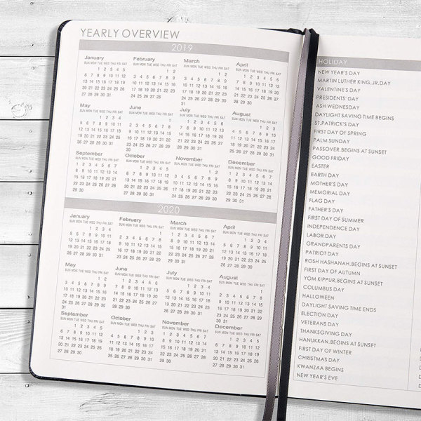 Academic Year Weekly & Monthly Planner Refill Leather Planner