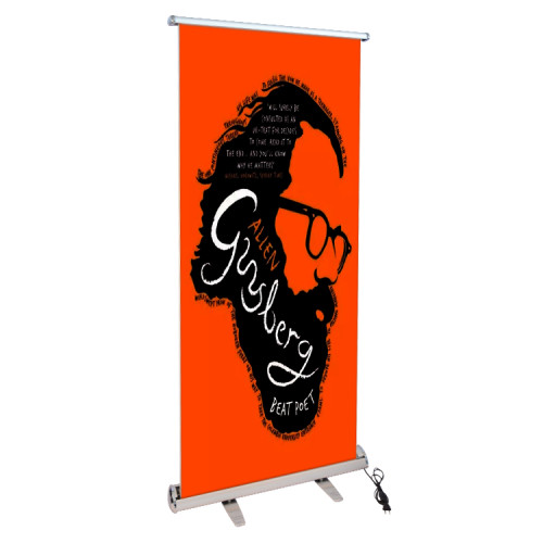 Advertise Display Custom Printing Aluminium Luxury Retractable Vertical electric trangle Roll Up Banner Stand