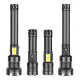 LED Flashlight LED display USB Torch for Outdoor Camping Cycling Fishing 18650 26650 COB Work Lamp