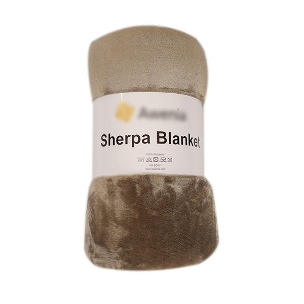 Comfortable new design double layer sherpa flannel fleece blanket