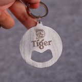 Customized zinc alloy 3d design keychains Compass bottle opener keyrings