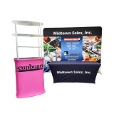 Trade show display 10ft stage backdrop tension fabric curtain wall