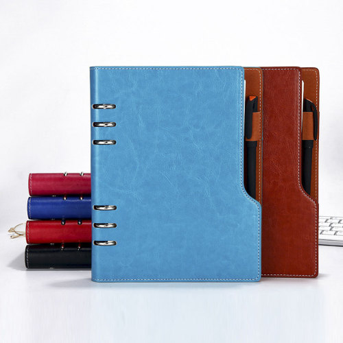 Manufactures Personalised Printing Pu Leather Binder Diary Notebook