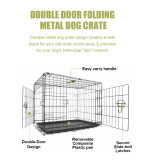 Factory Price Metal Pet Folding Crate with wheels