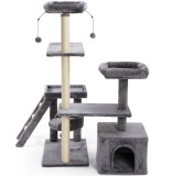 Cat Furniture Club House Condo Perch Playground Rotatable Clean Big Self Rotating Gym for Cats Tree