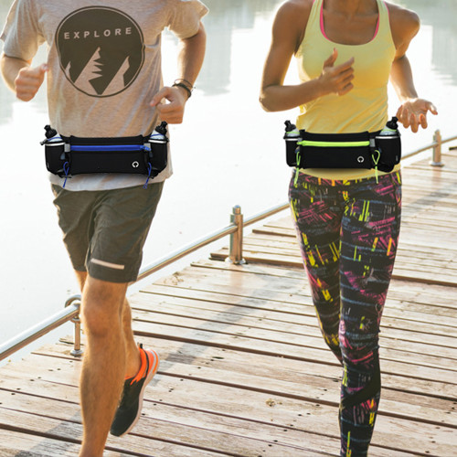 Sports Running Belt Waist Pack Outdoor Waist Bag with Water Bottle Holder