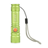 T6 Powerful Tactical Led Flashlight Pocket Rechargeable Built-in Battery Zoomable USB Torch flashlight