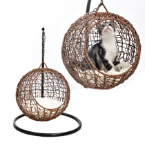 Artical Rattan Kitty Hanging Furniture Chair Elegance Modern Cat Hammock Bed