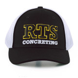 Design high quality  white embroidery black foam mesh trucker cap hat bulk