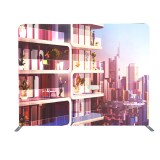 Aluminum stretch trade show exhibit fabric tension backdrop display