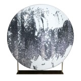 high selling 3ft 5ft 7ft Circle sequin fabric aluminum tube decoration wedding backdrop