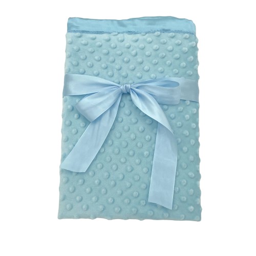 Baby Soft Minky Dot Blanket with Satin Backing Gift for Girls and Boys Best for Summer