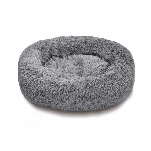 Long Faux Fur Fabric Dog Bed Pet Bed Fur Donut Cuddler Private Label Luxury Dog Bed