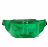 Outdoor Fashion Transparent Fanny Pack Clear PVC Waterproof Waist Bag For Women Men