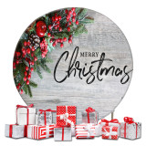 Christmas circle backdrop stand portable easy folding custom size free artwork printing display