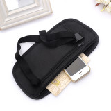 RFID blocking Travel Money Belt 600D Poly Security and anti-theft passport holder waist bag
