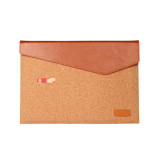 Factory Cork leather computer bags fashion handbags 13 inch Laptop bag