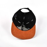 Custom made plain two tone suede wide brim baseball hat