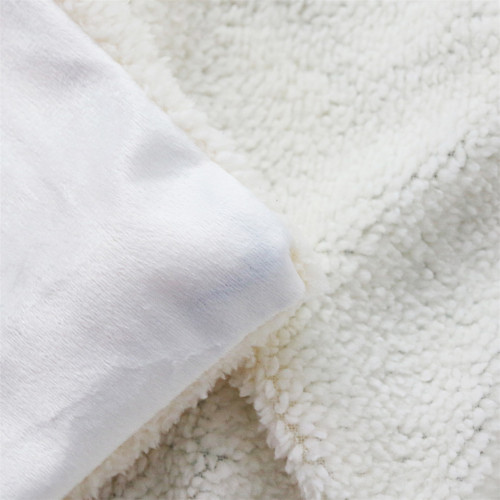 Wholesale Cheap 450gsm White Blank Mink Sherpa Blanket for Sublimation