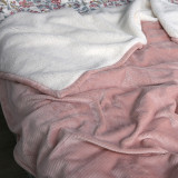 Jacquard Cozy Plush Patchwork Flannel Sherpa Throw Blanket for Home