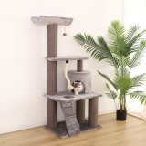 Multifunctional Cat Tree With Fun Hair Ball Sleep Condo Resting Terrace Sisal Rope And Post