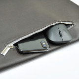 13 Inch Waterproof Pu Leather Laptop Sleeve For Macbook Air With Pen Slot And Zipper Pocket For Mouse Charge