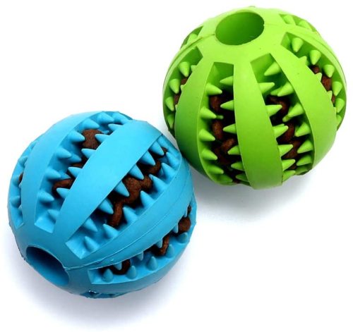 Tpr Durable Non-Toxic Colored Pet Puppy Chewer Food Leakage Balls Dogs Toy