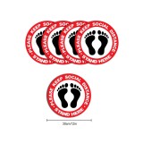 custom self adhesive warmly remind to wash your hand sign sticker