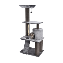 Multifunctional Cat Tree With Fun Hair Ball Sleep Condo Resting Terrace Sisal Rope And Post